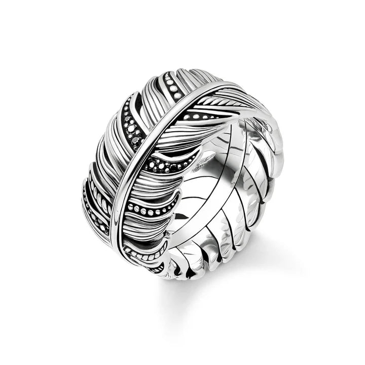 Ring "Feather Pavé"