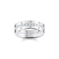 Band Ring White Stones Pavé Silver