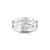 Band Ring White Stones Pavé Silver