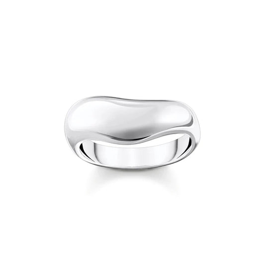 Ring With Curved Shape Silver