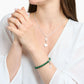Charm Bracelet Green Stones