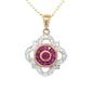 Natural Ruby & Diamond Pendant