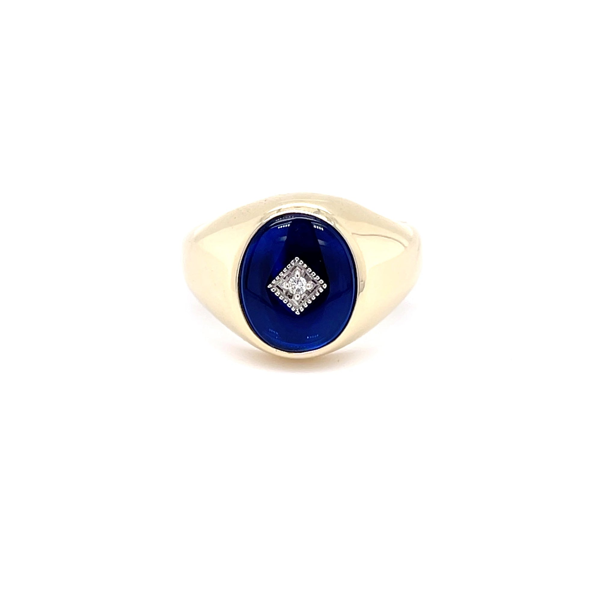 Blue Spinel Men's Ring