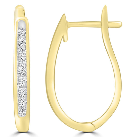 Diamond Huggie Earrings