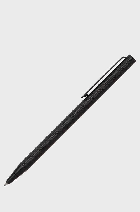Black Ballpoint Pen With Engraved Pattern