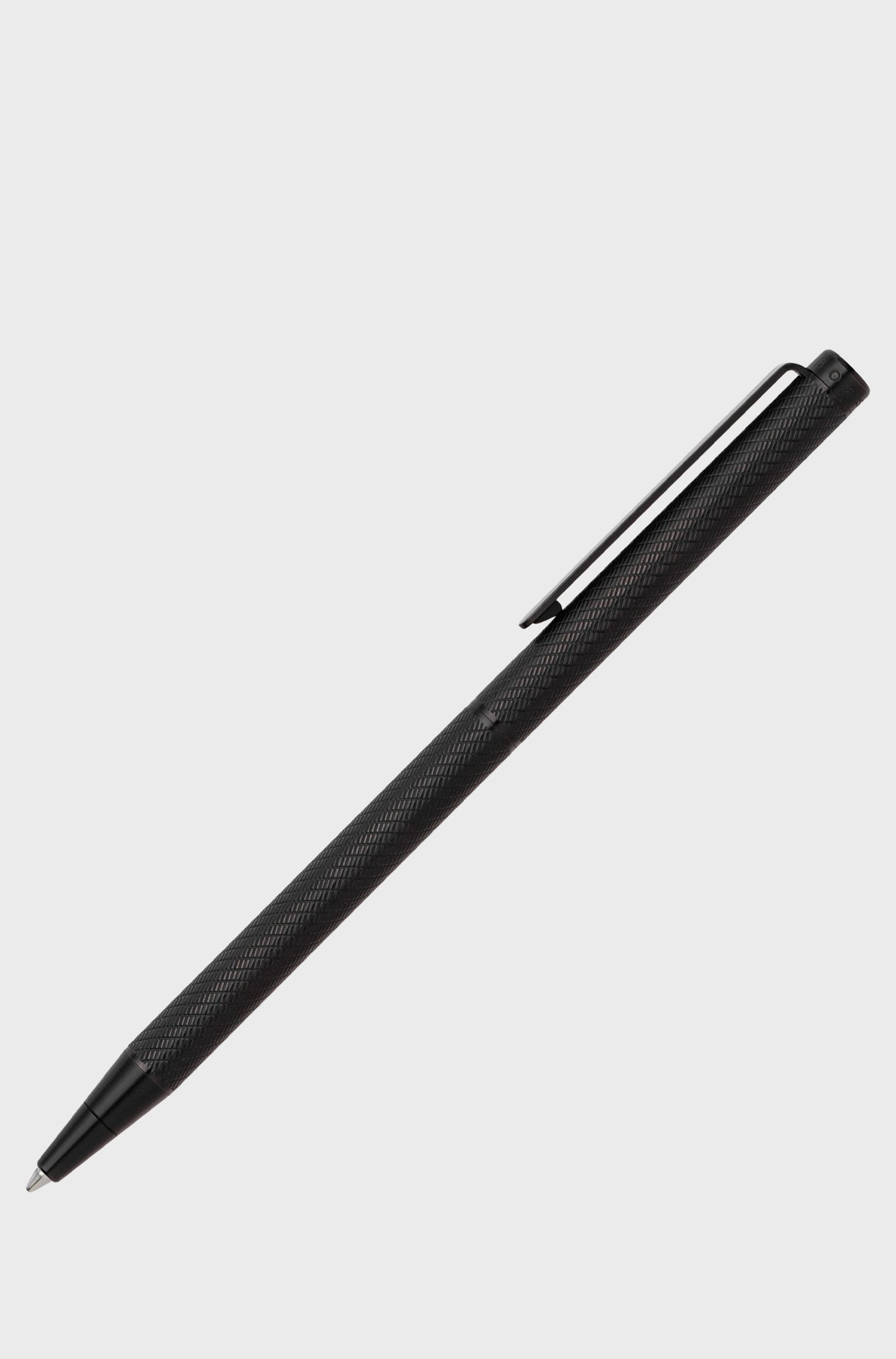 Black Ballpoint Pen With Engraved Pattern