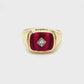 Red Spinel Men's Ring