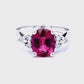 Natural Rubellite & Diamond Dress Ring