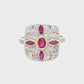 Classic Ruby & Diamond Ring