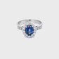 Ceylon Sapphire & Diamond Ring