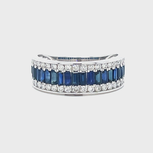 Natural Sapphire & Diamond Ring
