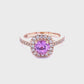 Natural Pink Sapphire & Diamond Ring
