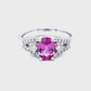 Natural Pink Sapphire & Diamond Ring