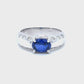 Natural Sapphie & Diamond Dress Ring