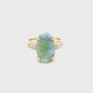 Natural Opal & Diamond Ring