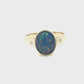 Natural Opal & Diamond Ring