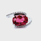 Natural Pink Tourmaline & Diamond Ring