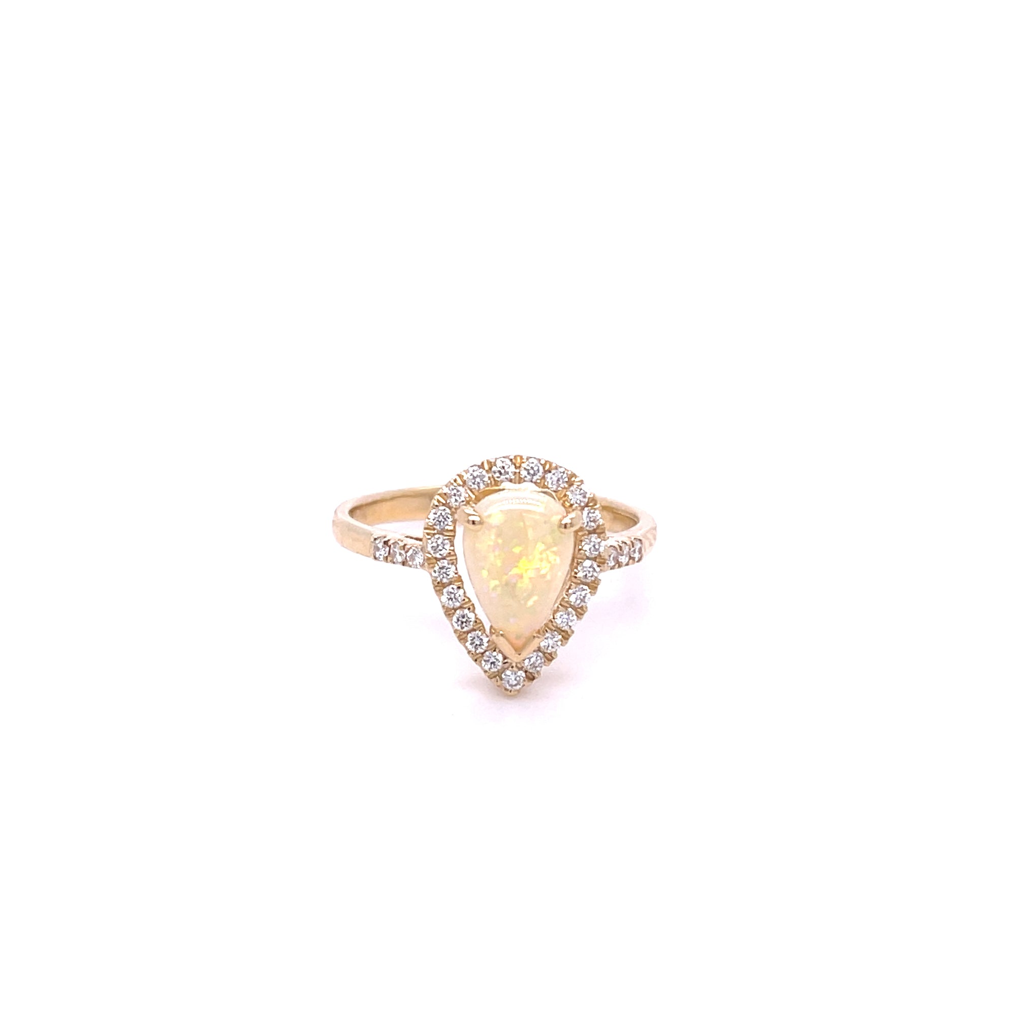 Natural Crystal Opal & Diamond Dress Ring