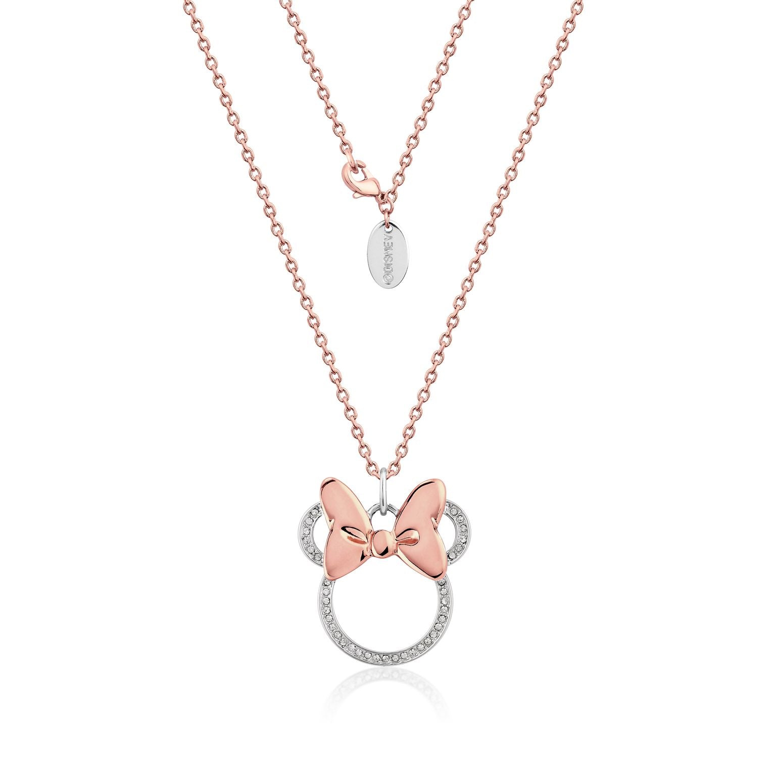 Disney Minnie girl's necklace golden four-leaf clover green crystals -  DISNEY - Cicala.it