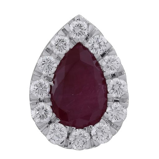 Natural Ruby & Diamond Pendant