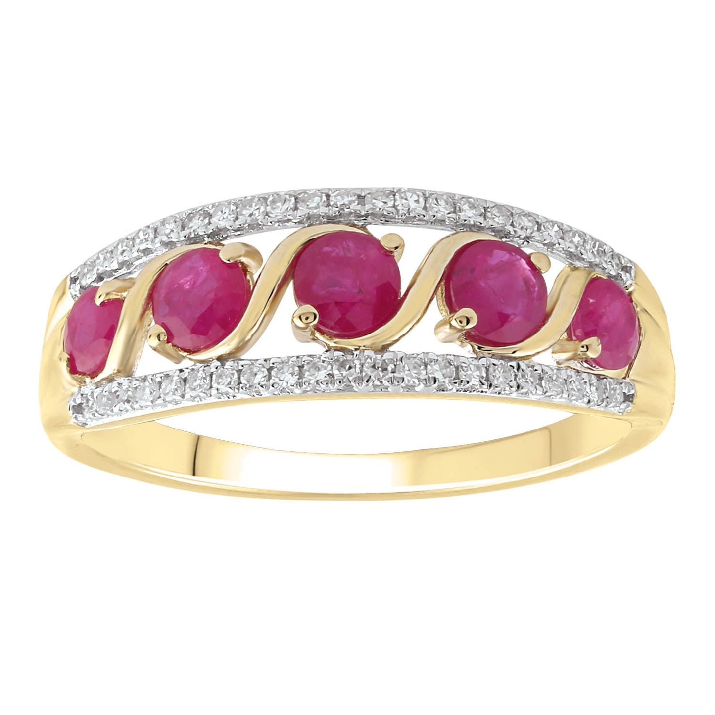 Natural Ruby & Diamond Dress Ring